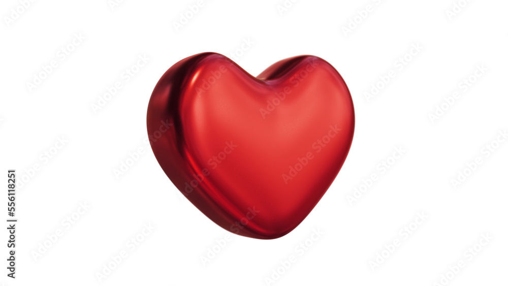 red heart 3D rendering