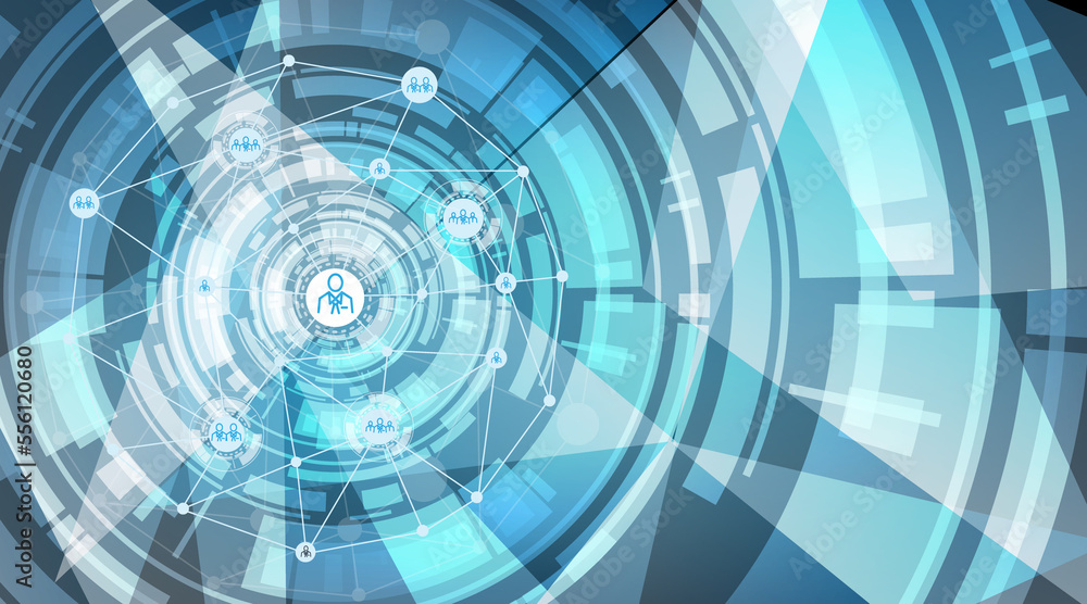 Abstract background, concept of technology and communication network Abstract background, concept of technology and communication network