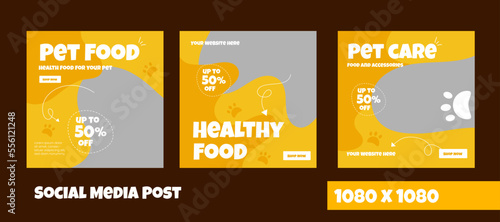  animal food social media posts template