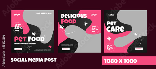  animal food social media posts template
