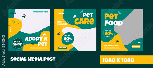  animal food social media posts template