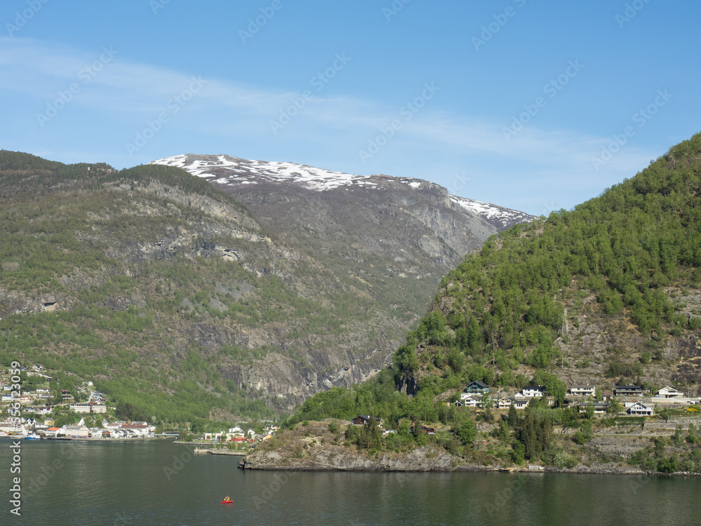 Flam  am Aurlandsfjord in Norwegen
