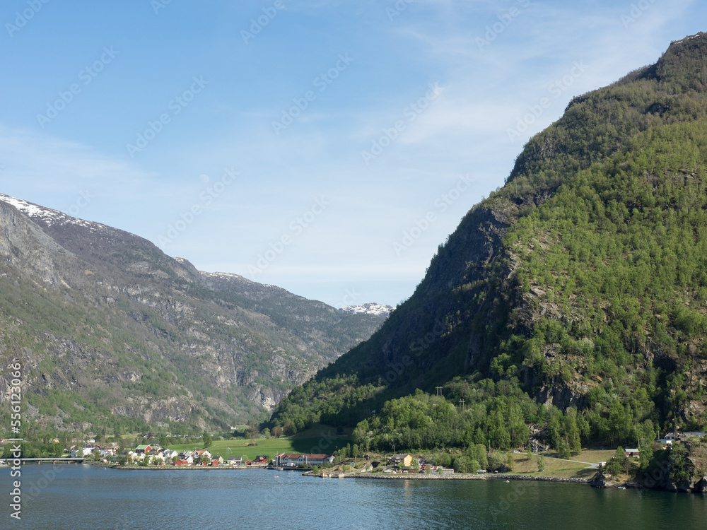 Flam  am Aurlandsfjord in Norwegen