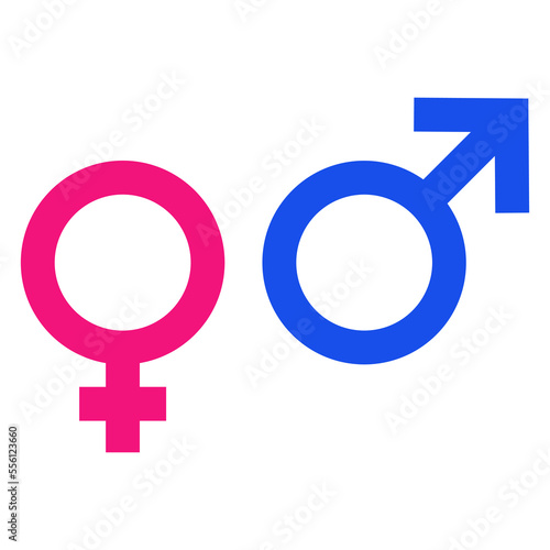 Male and Female symbol icon. Gender vector illustration