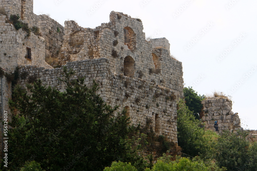 Wall of an ancient fortress in northern Israel.