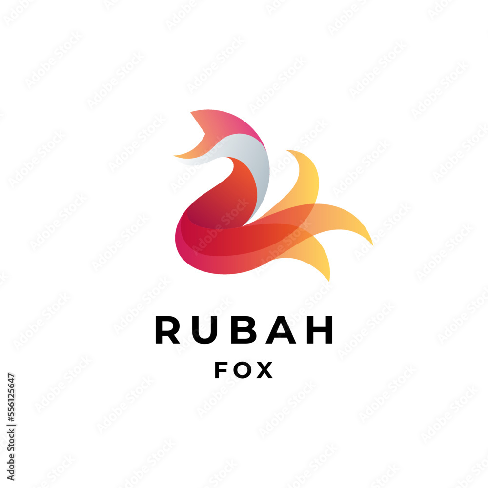 playful fox logo design template playful fox logo design template