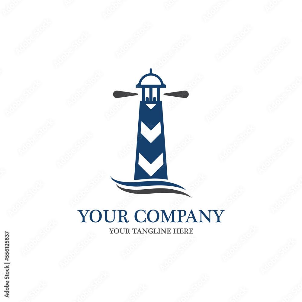 Lighthouse icon logo and vector illustration beacon tower design Lighthouse icon logo and vector illustration beacon tower design