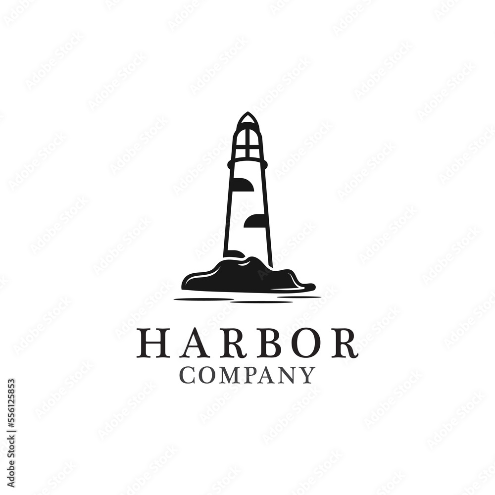 Lighthouse icon logo and vector illustration beacon tower design Lighthouse icon logo and vector illustration beacon tower design