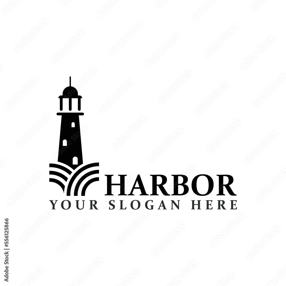 Lighthouse icon logo and vector illustration beacon tower design Lighthouse icon logo and vector illustration beacon tower design