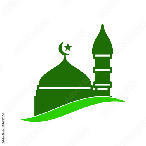 Photography Mosque icon vector logo design template