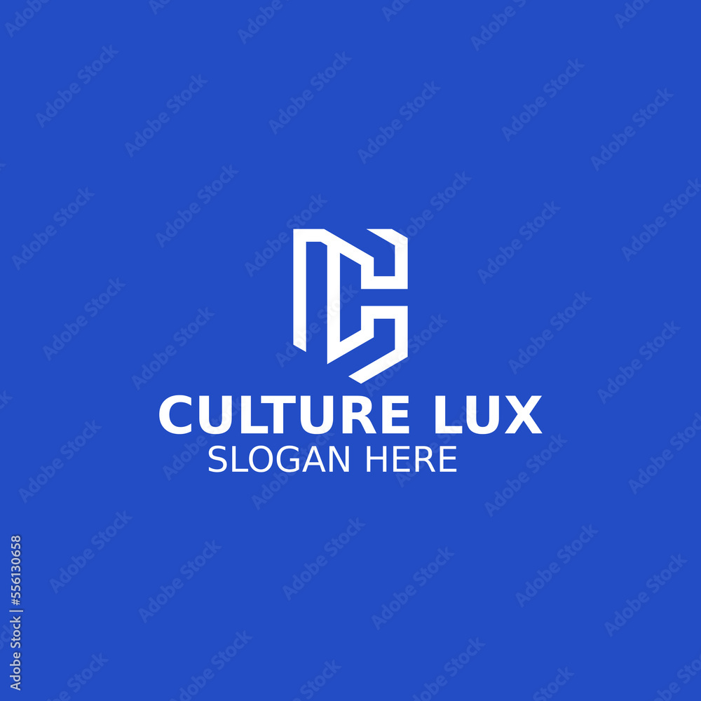 Letter CL LC Simple Monogram Logo
