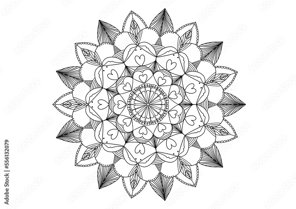 Flower mandala picture, white background. ethnic decorative elements Flower mandala picture, white background. ethnic decorative elements