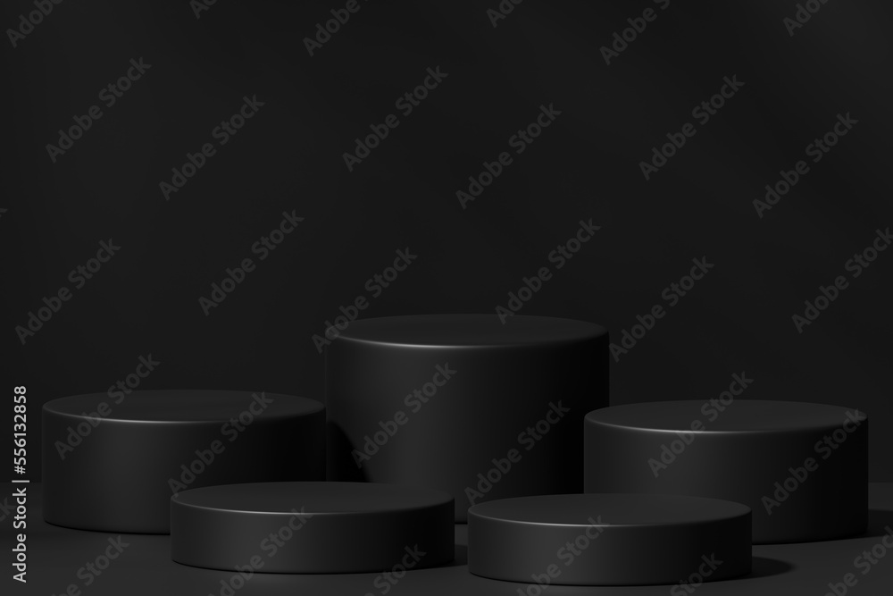 Scene with a podium for product presentation, 3d rendering Scene with a podium for product presentation, 3d rendering
