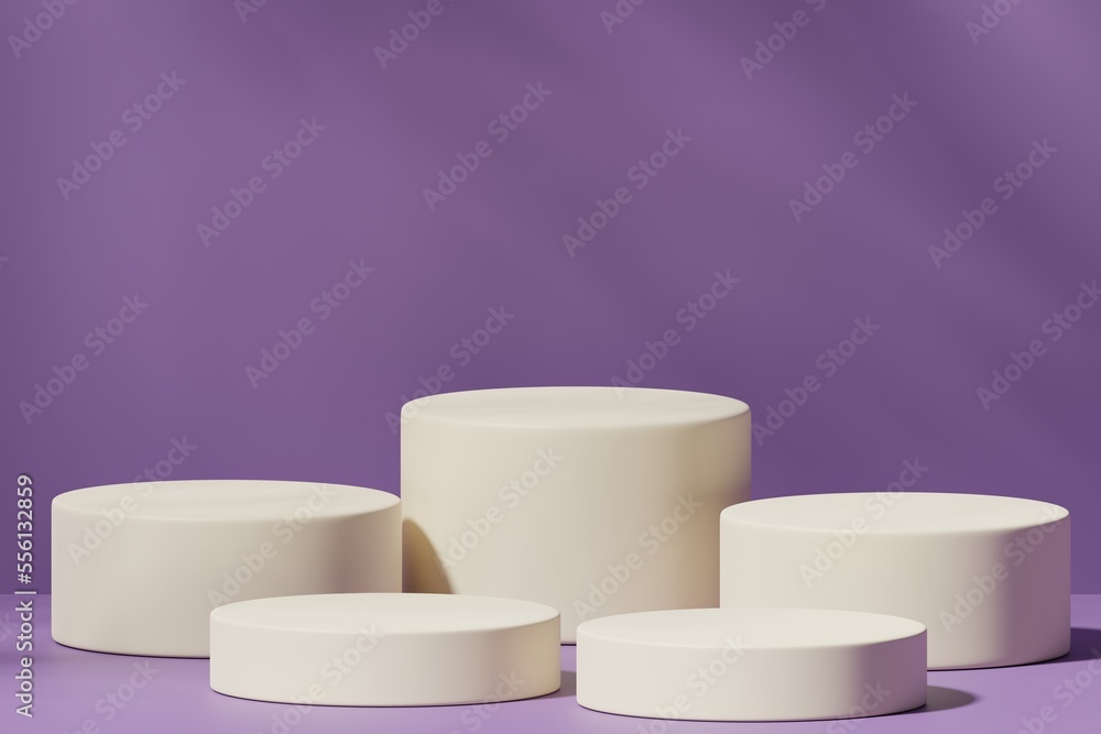 Scene with a podium for product presentation, 3d rendering Scene with a podium for product presentation, 3d rendering