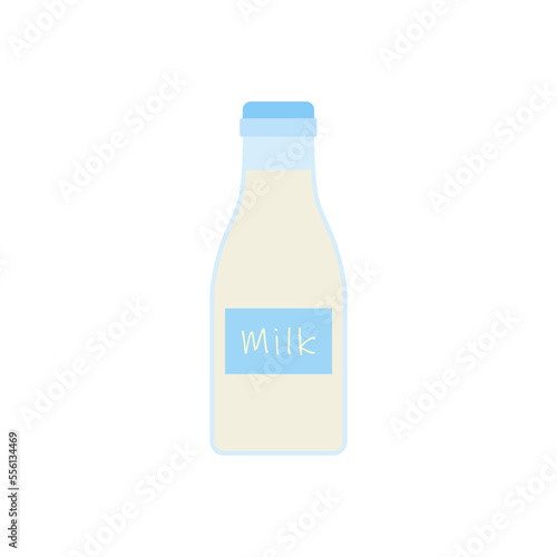 a bottle fresh milk flat design vector illustration.