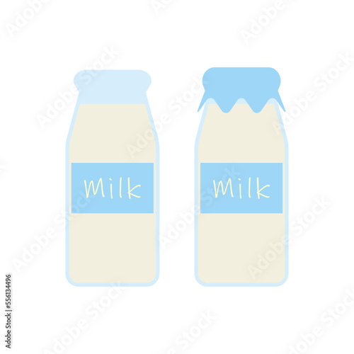 a bottle fresh milk flat design vector illustration.