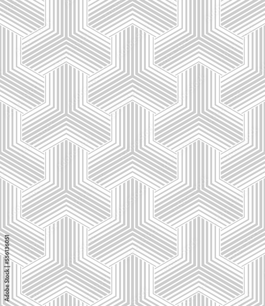 Vector seamless texture. Modern geometric background . Grid with hexagonal tiles.