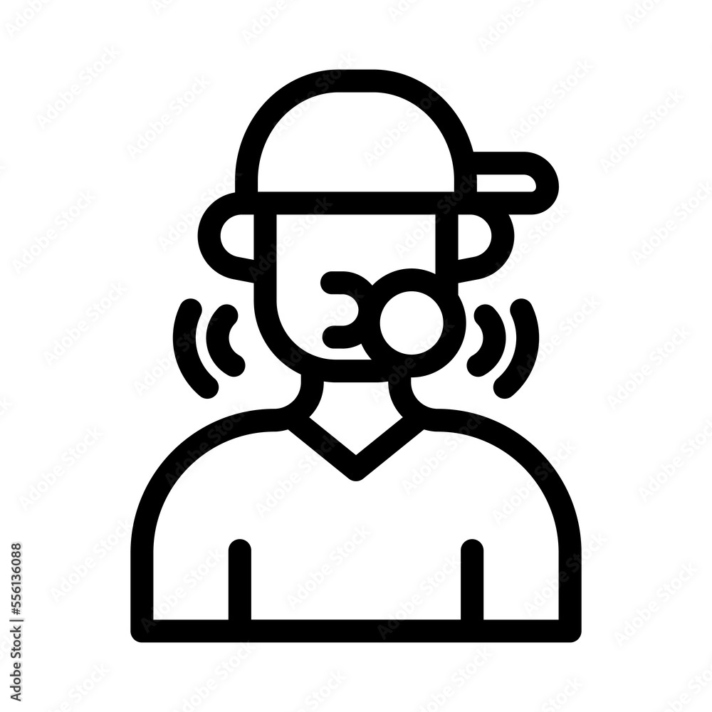 chewing gum line icon illustration vector graphic chewing gum line icon illustration vector graphic