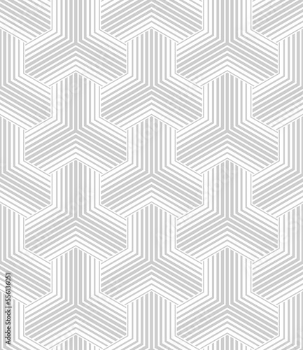Vector seamless texture. Modern geometric background . Grid with hexagonal tiles.