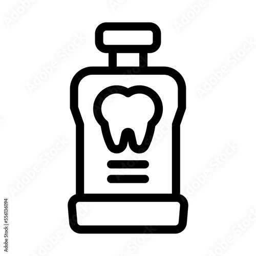 mouthwash line icon illustration vector graphic