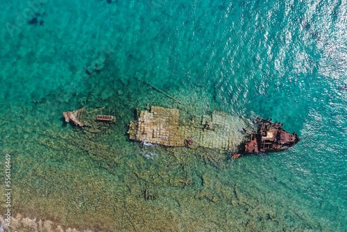 A picture of a shipwreck on the island of Crete photo