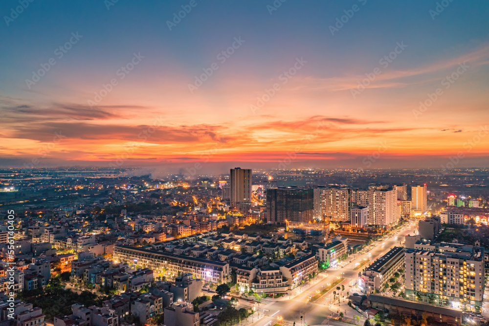 Fototapeta premium Panorama of Bac Ninh city