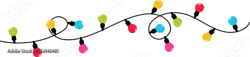 Vector of the christmas lights. 