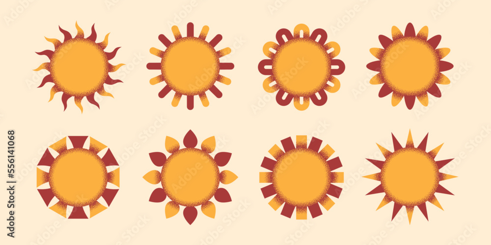 Sun shapes collection. Sun shapes collection.