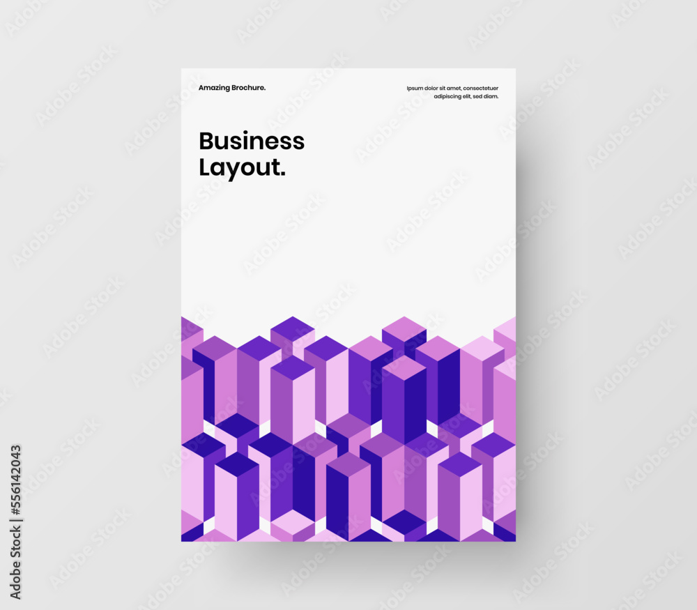 Amazing mosaic pattern book cover template. Modern company identity design vector illustration.
