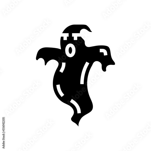 spooky ghost glyph icon vector. spooky ghost sign. isolated symbol illustration