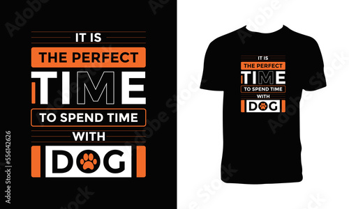 Dog Typography And Calligraphy T Shirt Design 