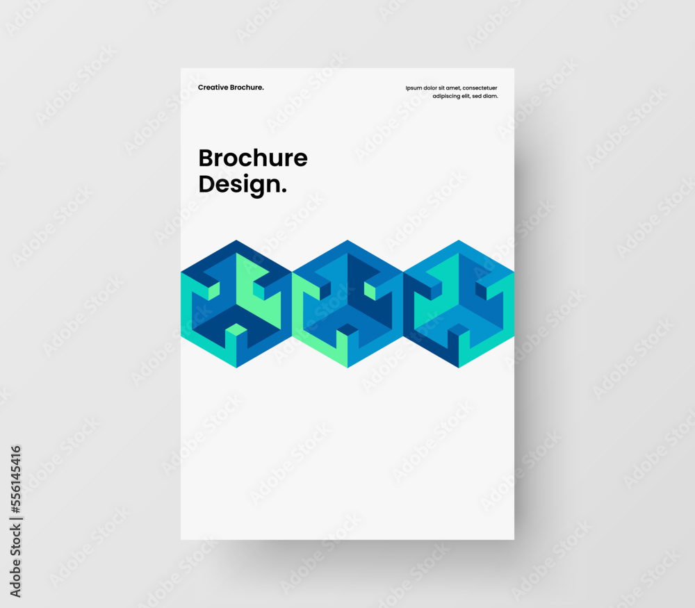 Abstract mosaic hexagons magazine cover illustration. Isolated banner vector design layout. Abstract mosaic hexagons magazine cover illustration. Isolated banner vector design layout.