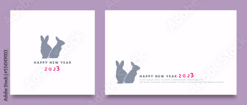 2023 new year card. minimalist background design with copy space area