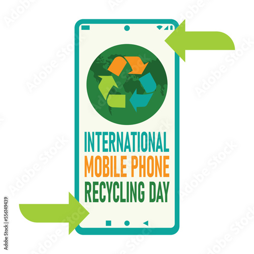 International Mobile Phone Recycling Day background.