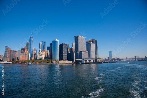 Fototapeta Naklejka Na Ścianę i Meble -  Manhattan Skyline from the Staten Island Ferry