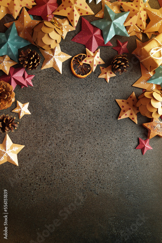 Paper stars for holiday decoration