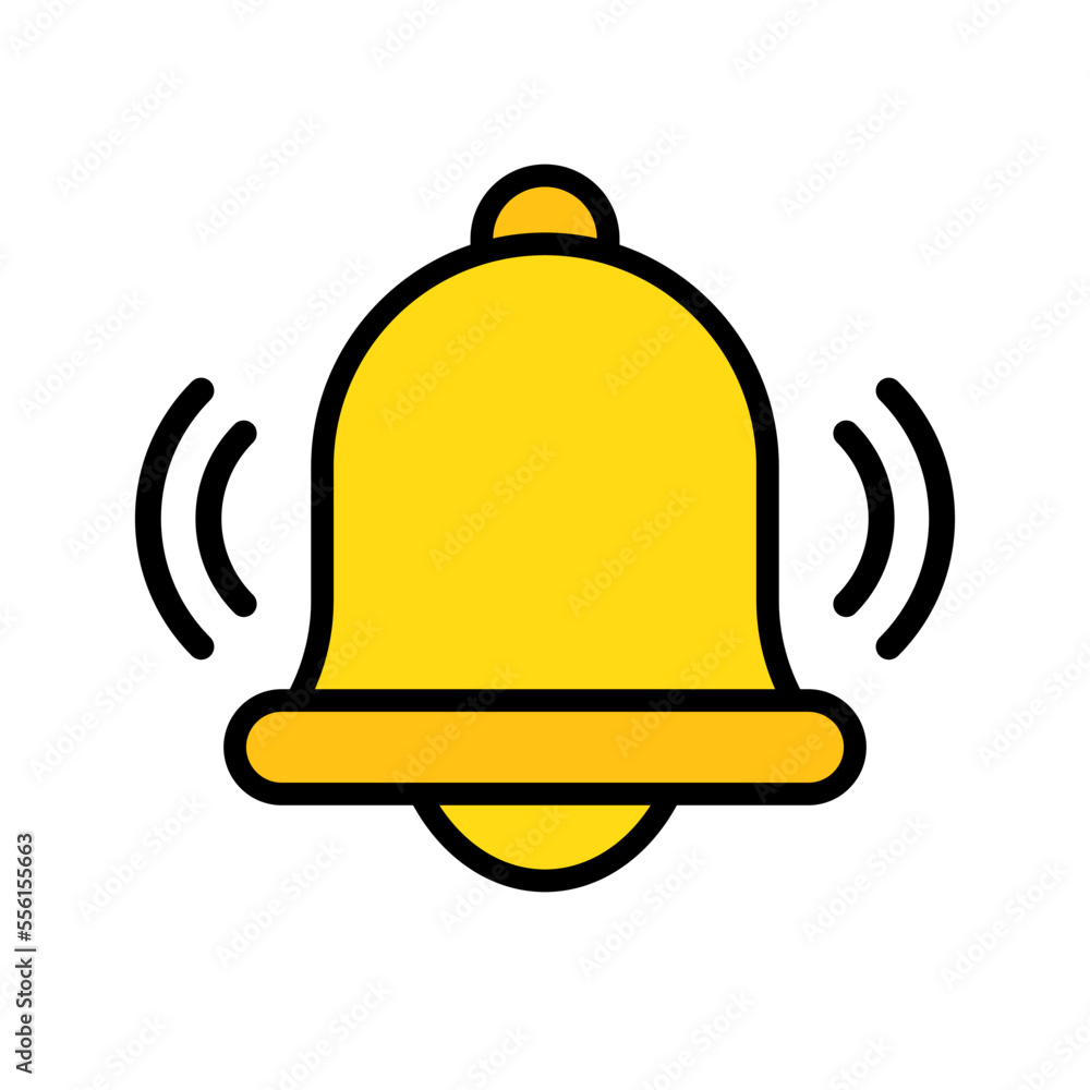 Fototapeta premium Vibrating bell icon. Notification and contact. Jingle icon. Vector.