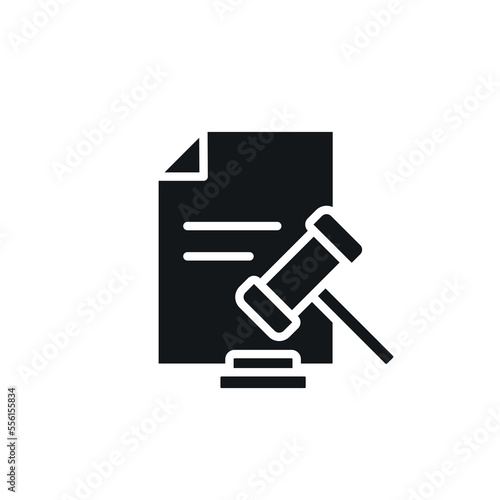 Probate simple glyph icon. Vector solid isolated black illustration.
