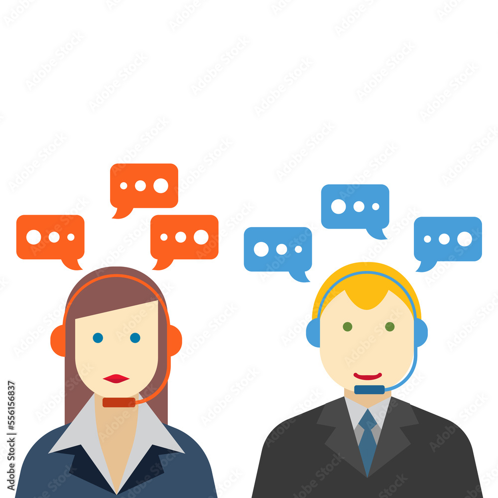 Male and female call center avatar icons with a faceless man and woman wearing headsets with colorful speech bubbles conceptual of client services and communication jpg
Male and female call center avatar icons with a faceless man and woman wearing headsets with colorful speech bubbles conceptual of client services and communication jpg