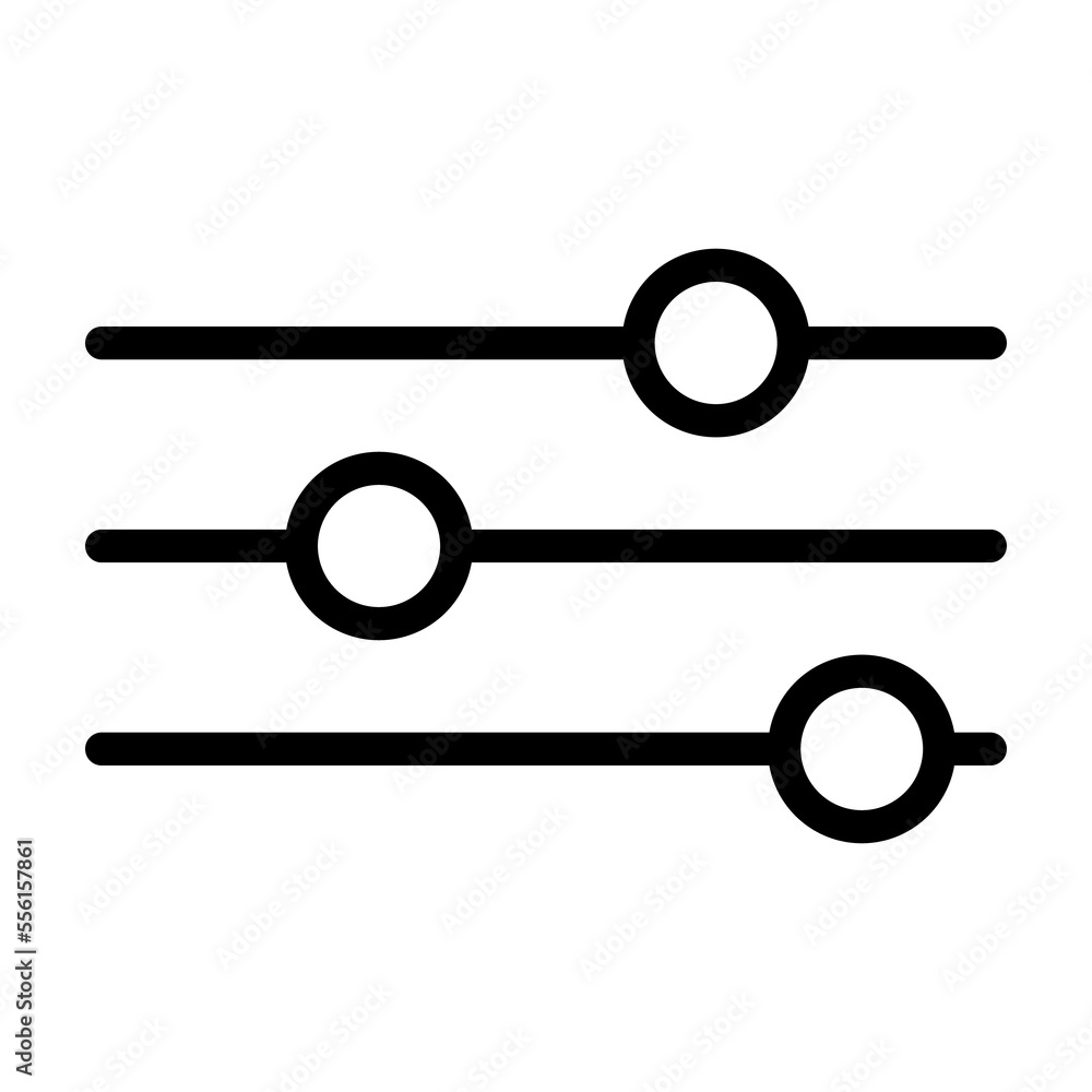 Preference Slider symbol icon. Bar symbol illustration Preference Slider symbol icon. Bar symbol illustration