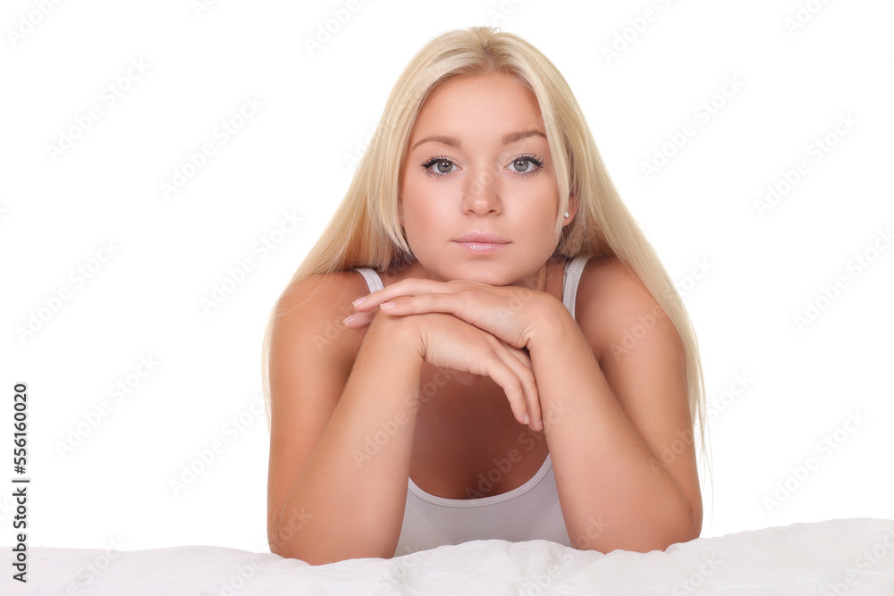 Obraz premium Portrait of a sensual young blond woman
