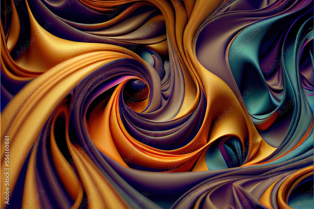 Abstract fractal background. AI generated art illustration.	