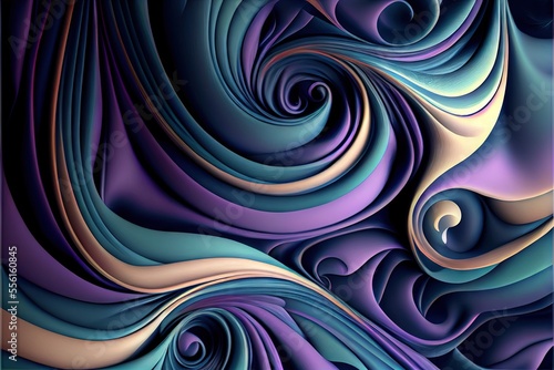 Abstract fractal background. AI generated art illustration. 