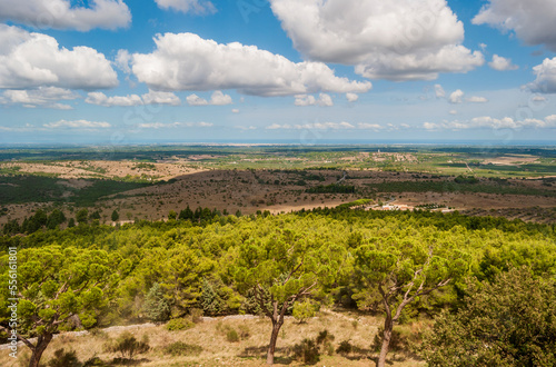 Bild auf Leinwand Landscape on Apulian countryside from Castel del Monte (Castle of the Mountain) near Andria, Puglia, Italy, a 13th-century citadel and castle built by Emperor Frederick II