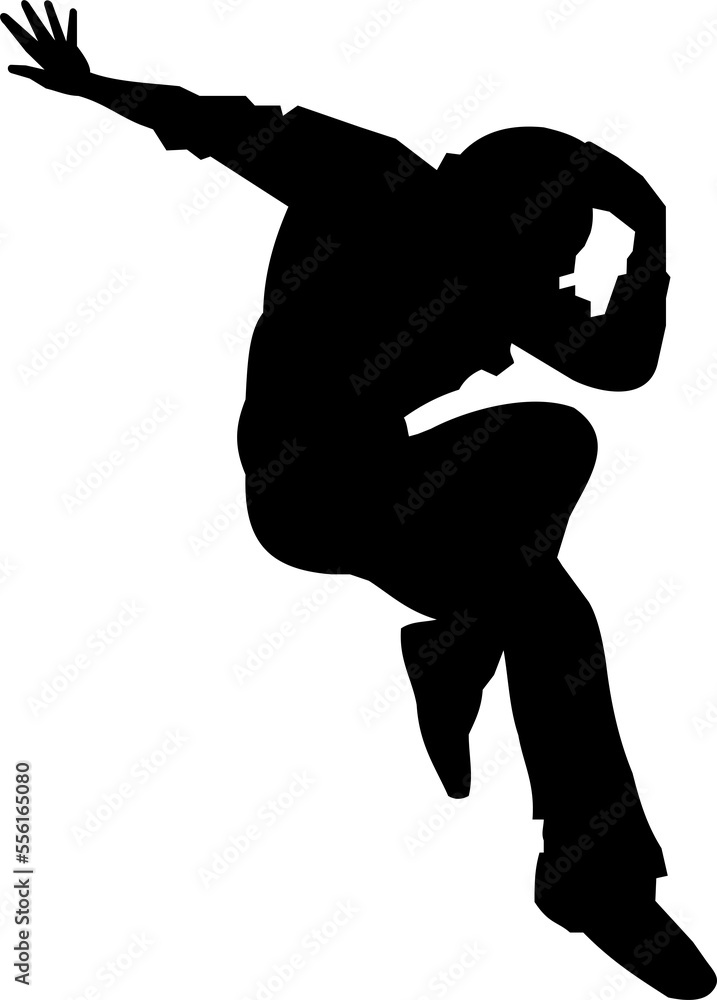 black graphic silhouette of a dancing man, isolated element, logo black graphic silhouette of a dancing man, isolated element, logo