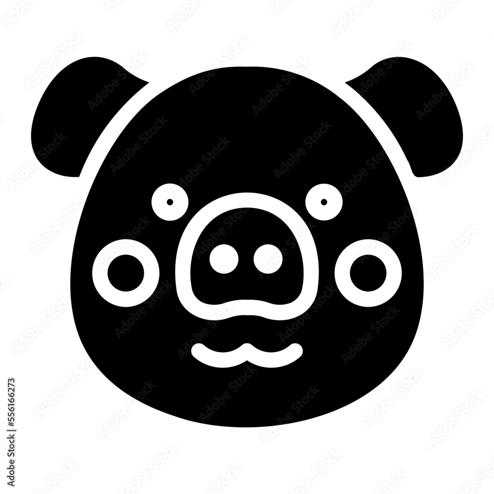 pig glyph icon pig glyph icon