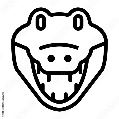 crocodile line icon