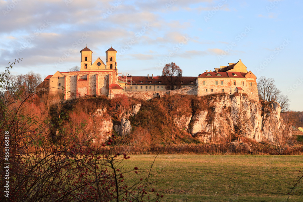KRAKOW, POLAND - NOVEMBER 29, 2022: The Benedictine Abbey in Tyniec, Krakow, Poland