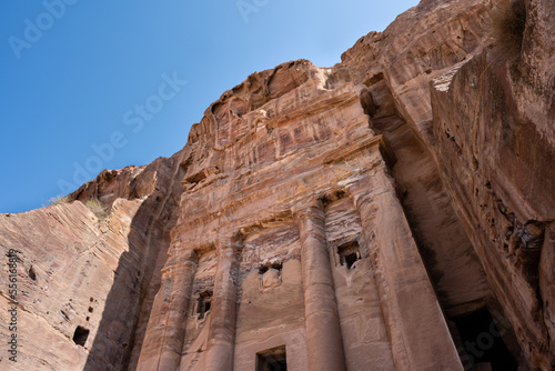 Urn Tomb Facade in Petra, Jordan also called the Royal Tomb of Malchus