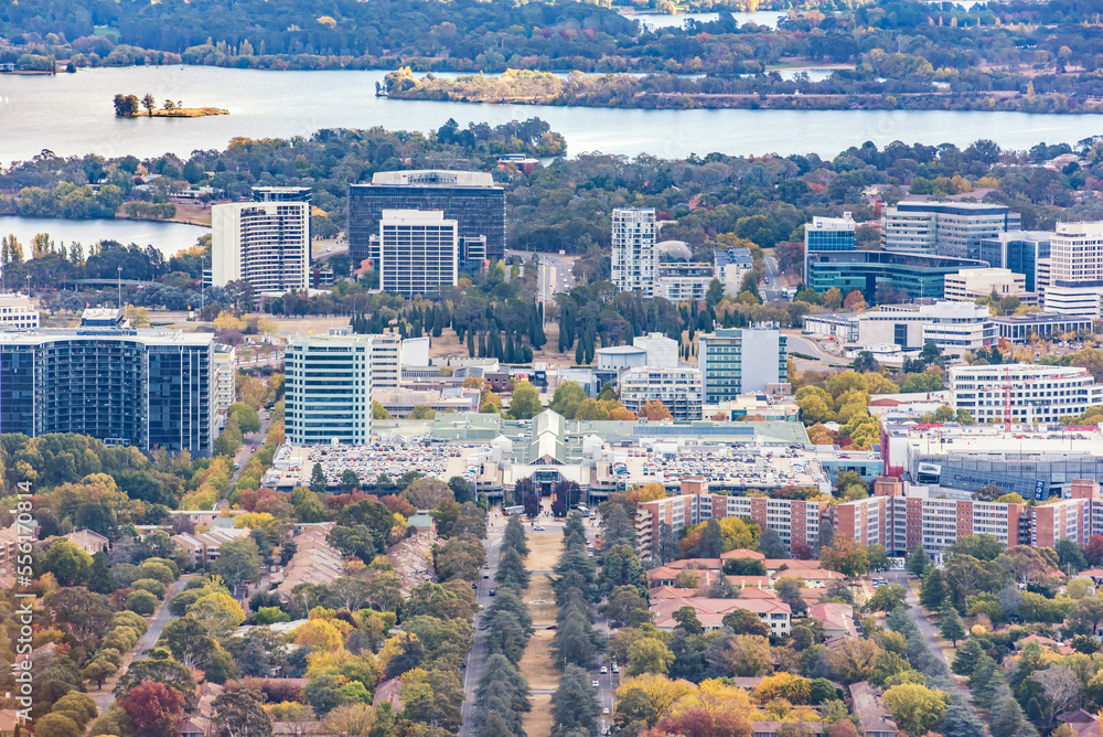 Fototapeta premium Cityscape of City Centre in Canberra, Australia